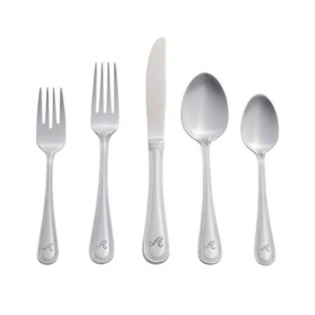 SOURCING SOLUTIONS RiverRidge Home Beaded 46 Piece Monogrammed Flatware Set - Letter Y 10?169